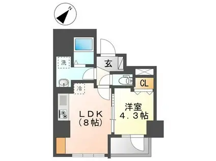 ザ・パーク本駒込(1LDK/4階)の間取り写真