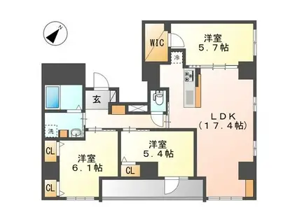 ザ・パーク本駒込(3LDK/10階)の間取り写真