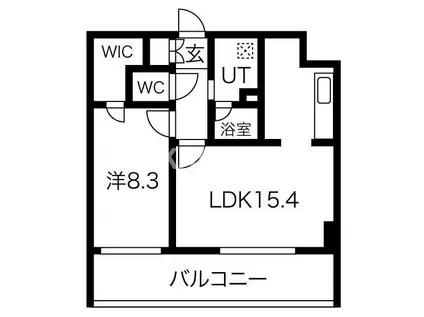 クラウディア野江(1LDK/2階)の間取り写真