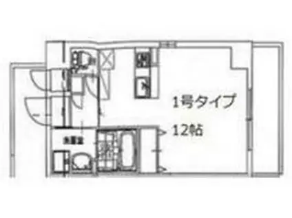 S-FORT都島KERS(ワンルーム/6階)の間取り写真