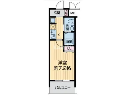 エス・キュート城東中央(1K/3階)の間取り写真