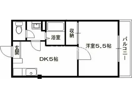 エスポワール関目(1DK/4階)の間取り写真