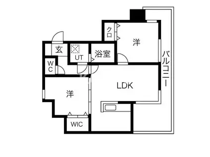 W.O.B.KYOBASHI(2LDK/13階)の間取り写真