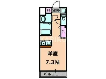クレアート大阪イースト G4(ワンルーム/6階)の間取り写真