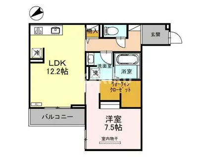 D-ROOM鶴見区今津南4丁目(1LDK/3階)の間取り写真