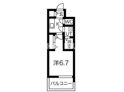 ファステート都島ベルズ(1K/2階)の間取り写真
