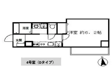 みおつくし都島(1K/3階)の間取り写真