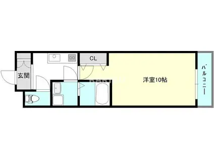CASA徳庵(1K/2階)の間取り写真