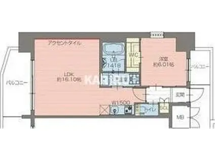 プレジオ梅田(1LDK/2階)の間取り写真