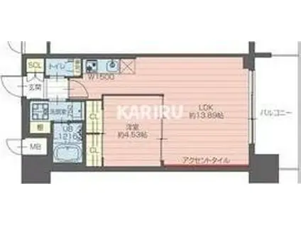 プレジオ永和ASIAN(1LDK/6階)の間取り写真