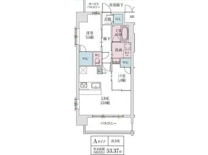 スプランディッド城東関目(2LDK/3階)の間取り写真
