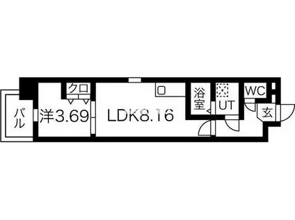 ART TENNOUJI(1LDK/6階)の間取り写真