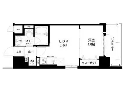 LA CASA京橋(1LDK/7階)の間取り写真