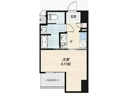 ARTIZA森ノ宮D.C(1K/2階)の間取り写真