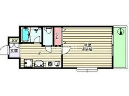 MESSAGE東京橋(1K/7階)の間取り写真