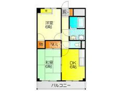 ニューセンチュリー西村(2DK/4階)の間取り写真