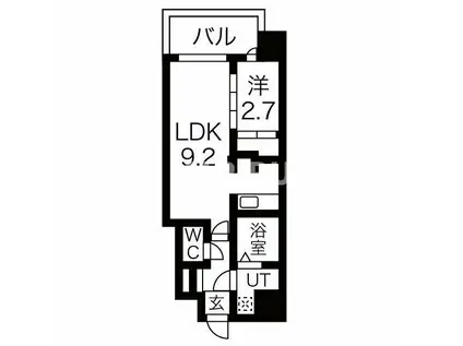 ミラージュパレス都島本通(1LDK/5階)の間取り写真