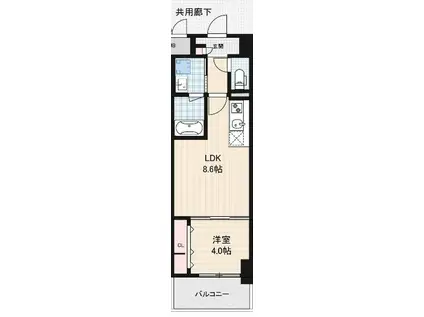 リアライズ小路駅前(1LDK/10階)の間取り写真