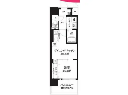 エグゼ大阪CITYオースティン(1DK/10階)の間取り写真