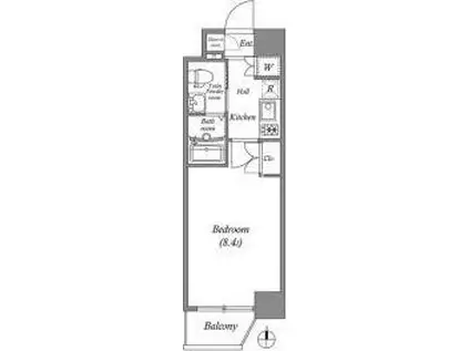 GRAMERCY NIPPONBASHI(1K/12階)の間取り写真