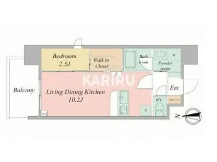 セレニテフラン谷町四丁目(1LDK/3階)の間取り写真