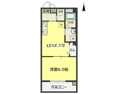 セジュール野江(1LDK/2階)の間取り写真