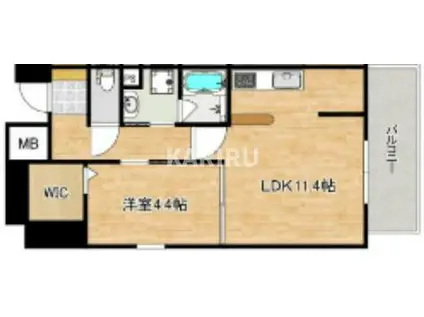 ロイジェント玉川(1LDK/5階)の間取り写真
