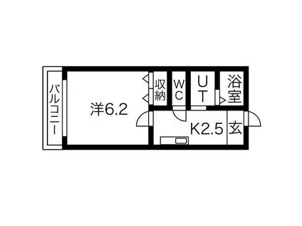 みおつくし都島(1K/9階)の間取り写真