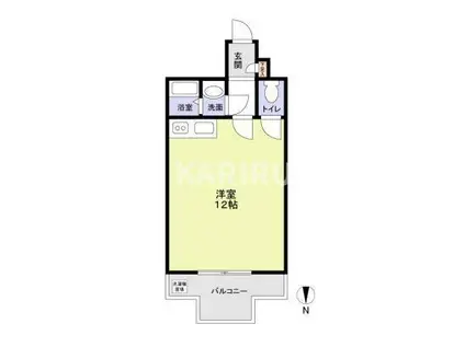 グローリーハイツ東成(ワンルーム/1階)の間取り写真