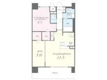 ディエスベアティ久宝寺口(1SLDK/8階)の間取り写真