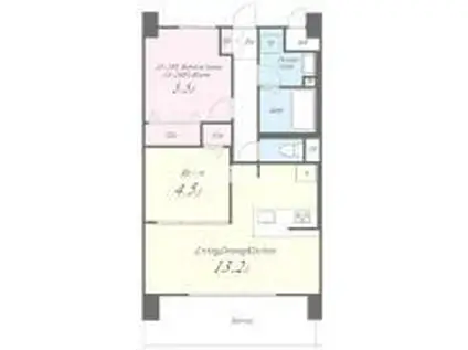 ディエスベアティ久宝寺口(1SLDK/10階)の間取り写真