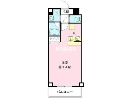 HRフロントリーガル野江駅前(1K/9階)の間取り写真