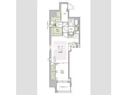 アーバネックス堺筋本町(1LDK/2階)の間取り写真