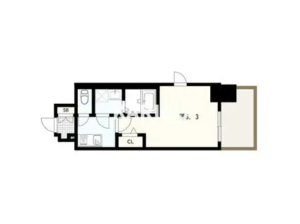 フォーリアライズ大阪ミッテ(1K/11階)の間取り写真