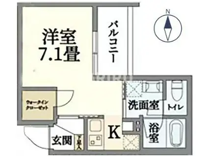 ウェルスクエア都島(1K/1階)の間取り写真