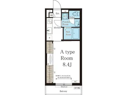 リブリ・メゾン・ド・ケイ(1K/1階)の間取り写真