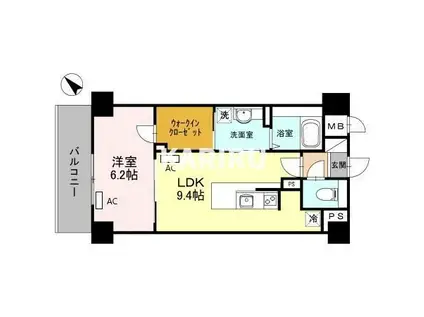 EL-SIAUMEKITA(1LDK/5階)の間取り写真