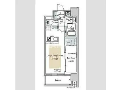アーバネックス 大阪城北(1LDK/9階)の間取り写真