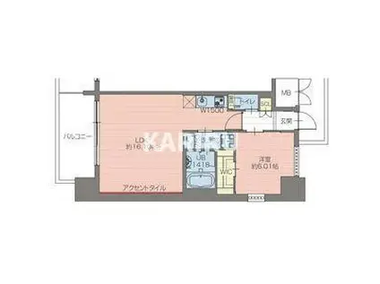 プレジオ梅田(1LDK/8階)の間取り写真