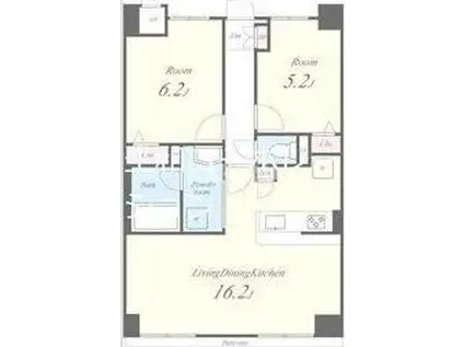 サン シエロ東今里(2LDK/5階)の間取り写真