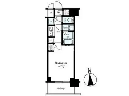 サムティ大阪GRAND イースト(1K/6階)の間取り写真