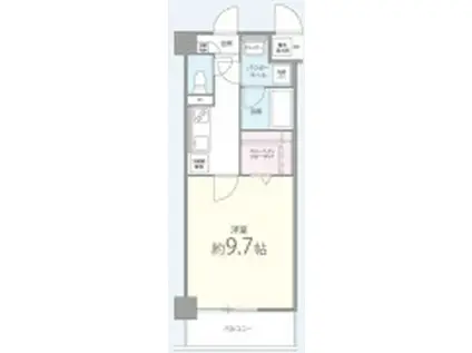 シャルマン藤田Ⅱ(1K/3階)の間取り写真