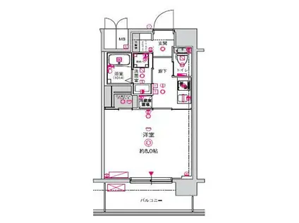 CREST TAPP 天王寺イースト(1K/2階)の間取り写真
