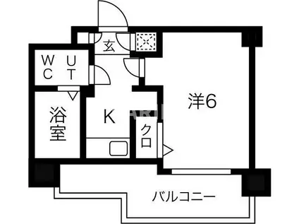 エスリード桜ノ宮レジデンス(1K/11階)の間取り写真