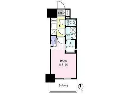 エスリード難波AGREA(1K/11階)の間取り写真