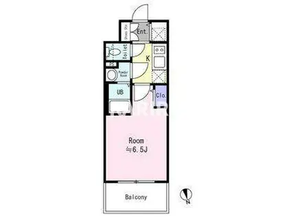 エスリード難波AGREA(1K/11階)の間取り写真