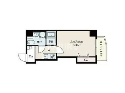 S-FORT大今里西(1K/6階)の間取り写真