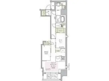 アーバネックス堺筋本町(2LDK/9階)の間取り写真