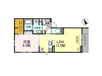 LES JOURS SHIMIZU(1LDK/1階)の間取り写真