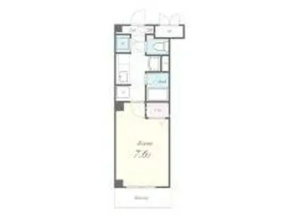 クレール鶴見(1K/2階)の間取り写真